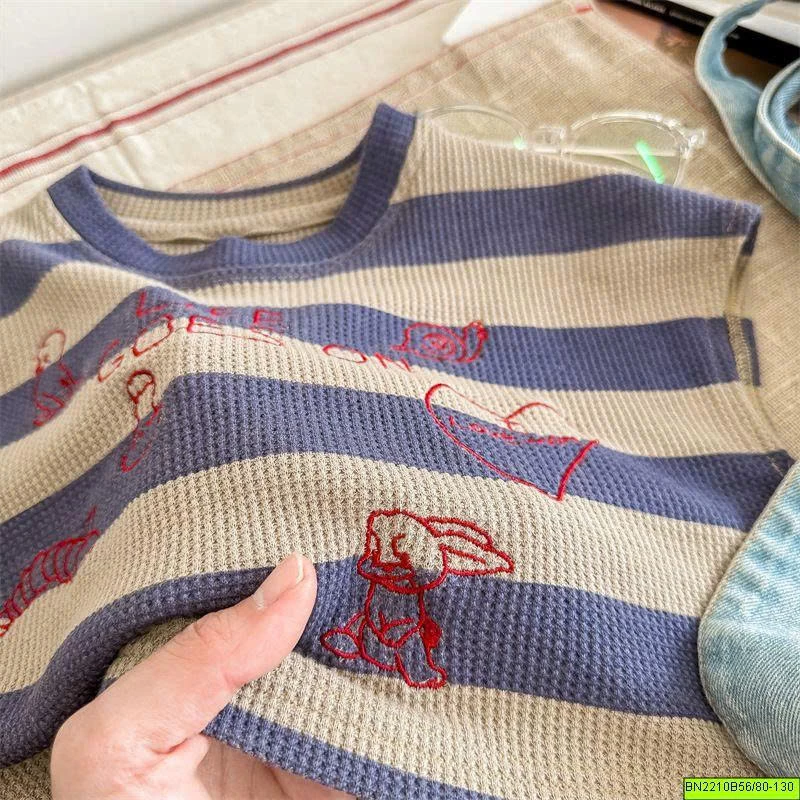 ( ADBABY ) BỘ THUN DỆT HẠT NA KẺ NGANG