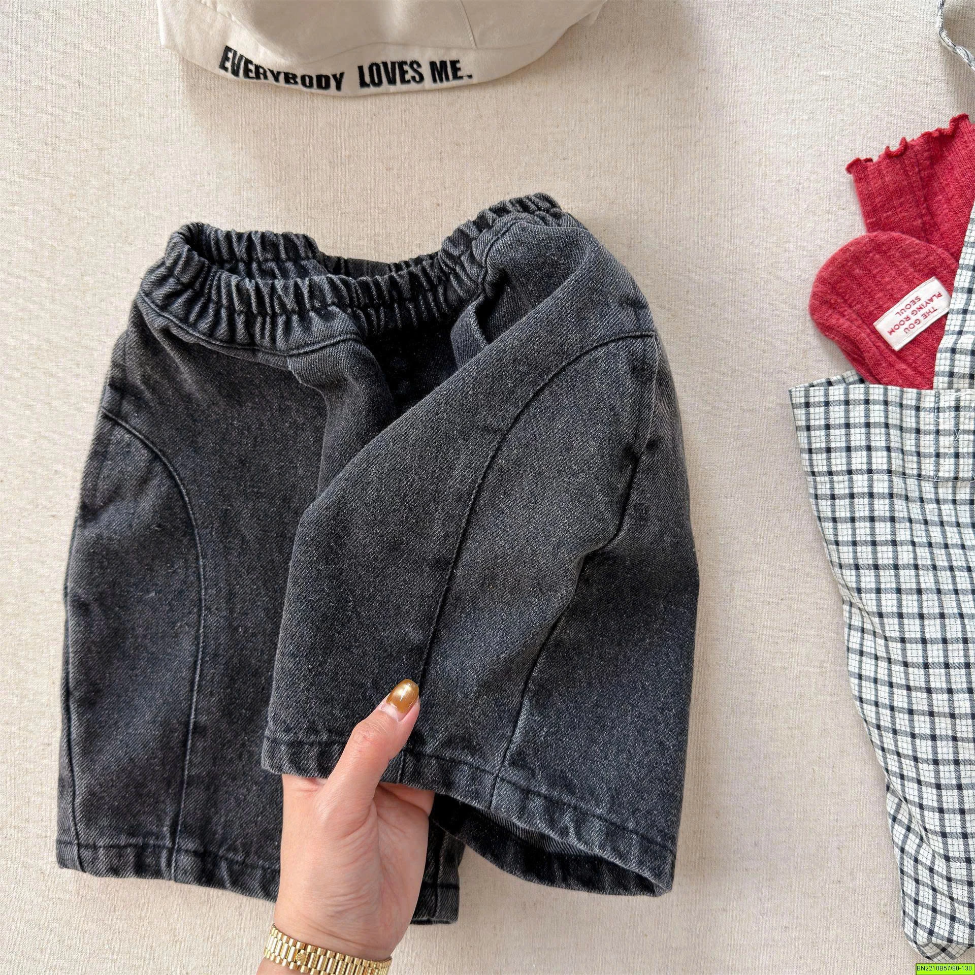 ( ADBABY ) QUẦN JEAN LỬNG MÁC CHỮ BONBON