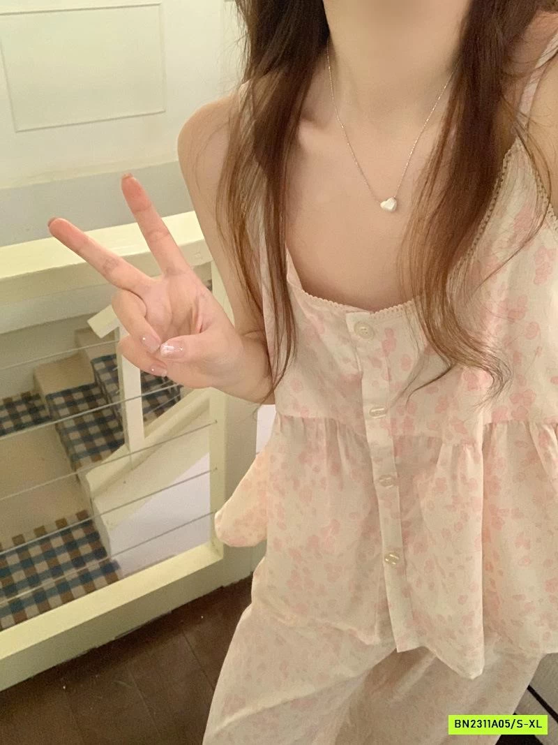 BỘ NGỦ HOA HỒNG 2 DÂY QUẦN DÀI