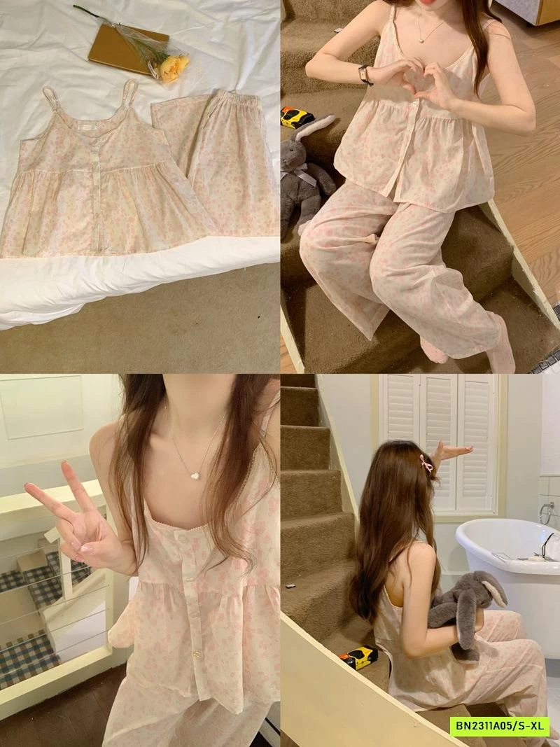 BỘ NGỦ HOA HỒNG 2 DÂY QUẦN DÀI