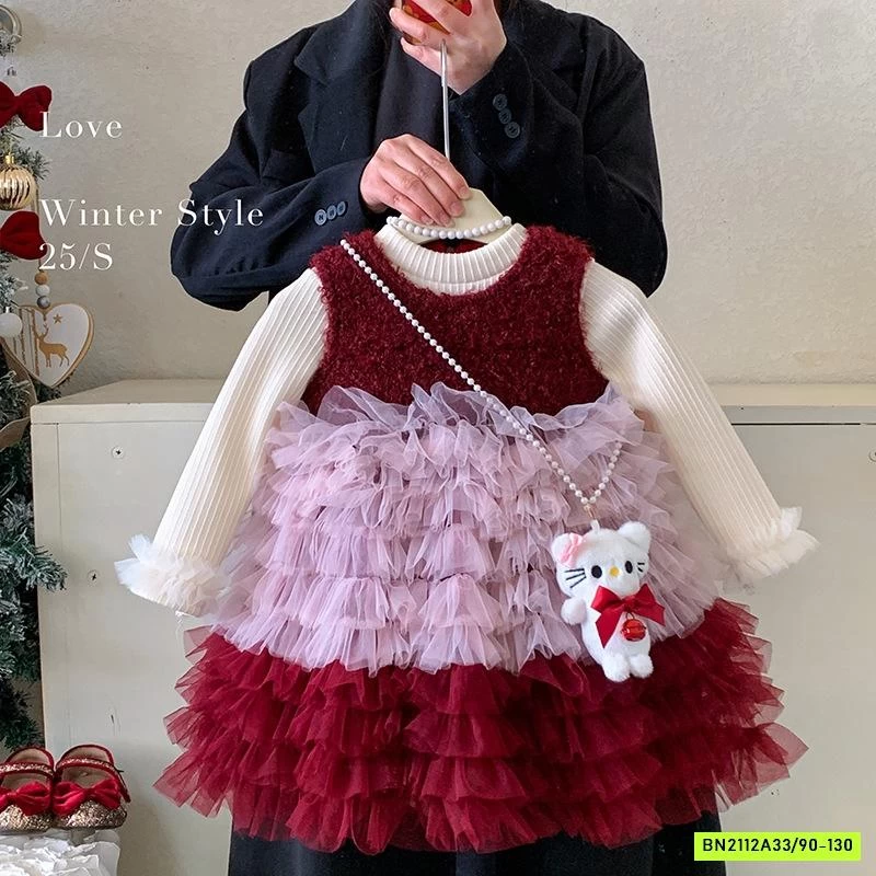 ĐẦM DẠ TUTU LOANG KÈM ÁO LEN BLUETOWN