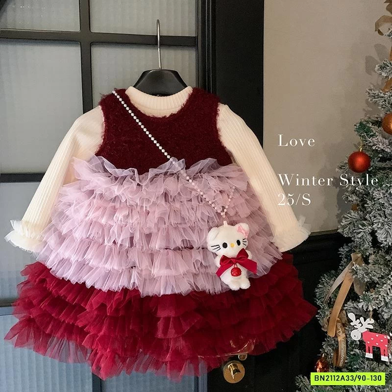 ĐẦM DẠ TUTU LOANG KÈM ÁO LEN BLUETOWN