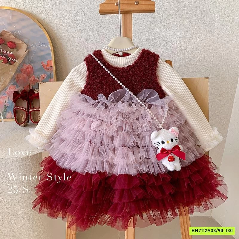 ĐẦM DẠ TUTU LOANG KÈM ÁO LEN BLUETOWN