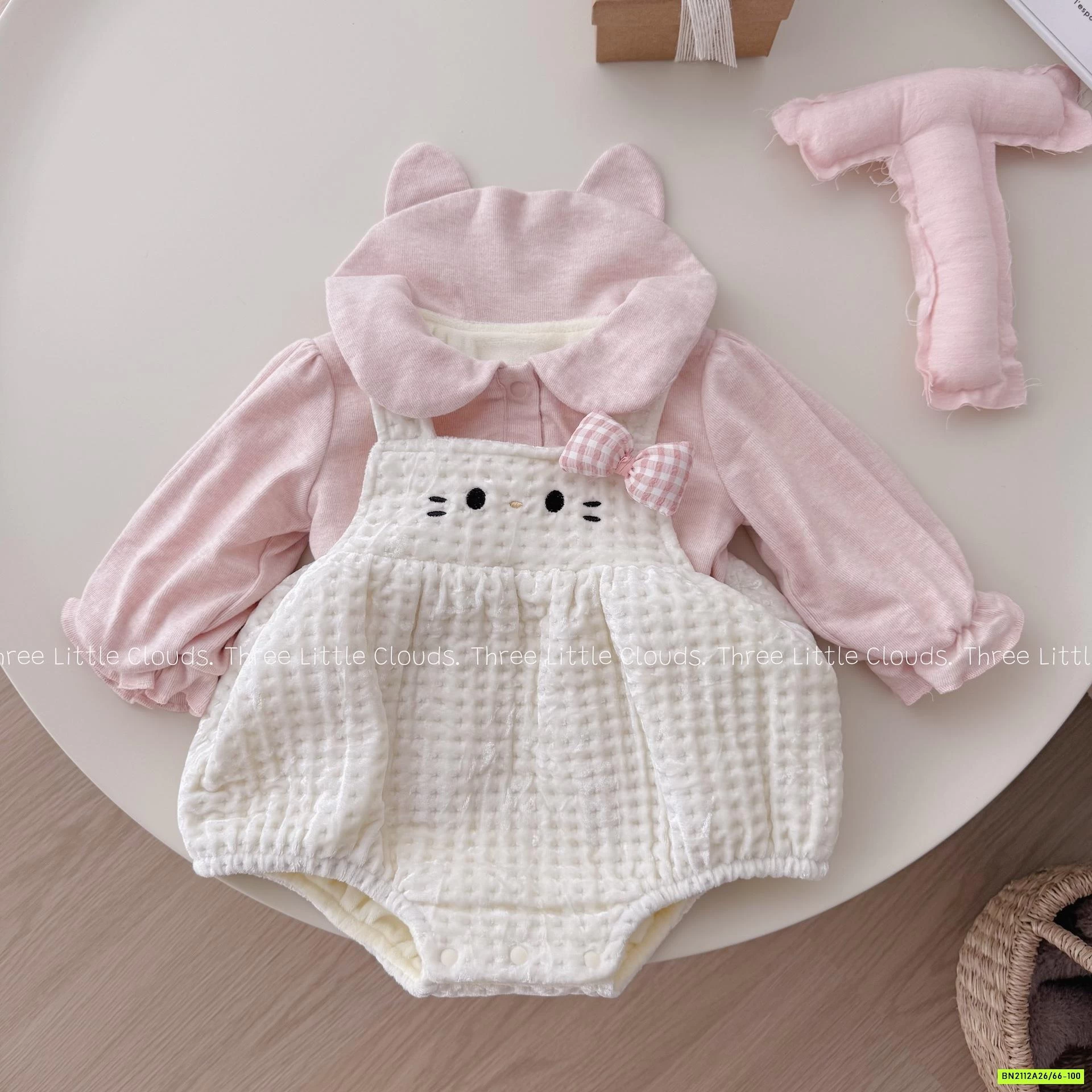 SÉT YẾM THỎ HỒNG LÓT NHUNG