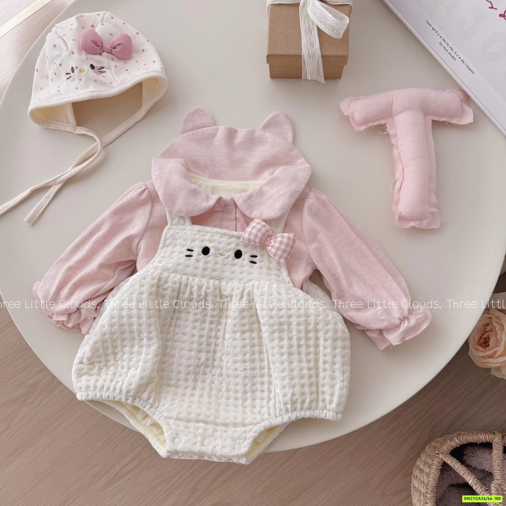 SÉT YẾM THỎ HỒNG LÓT NHUNG