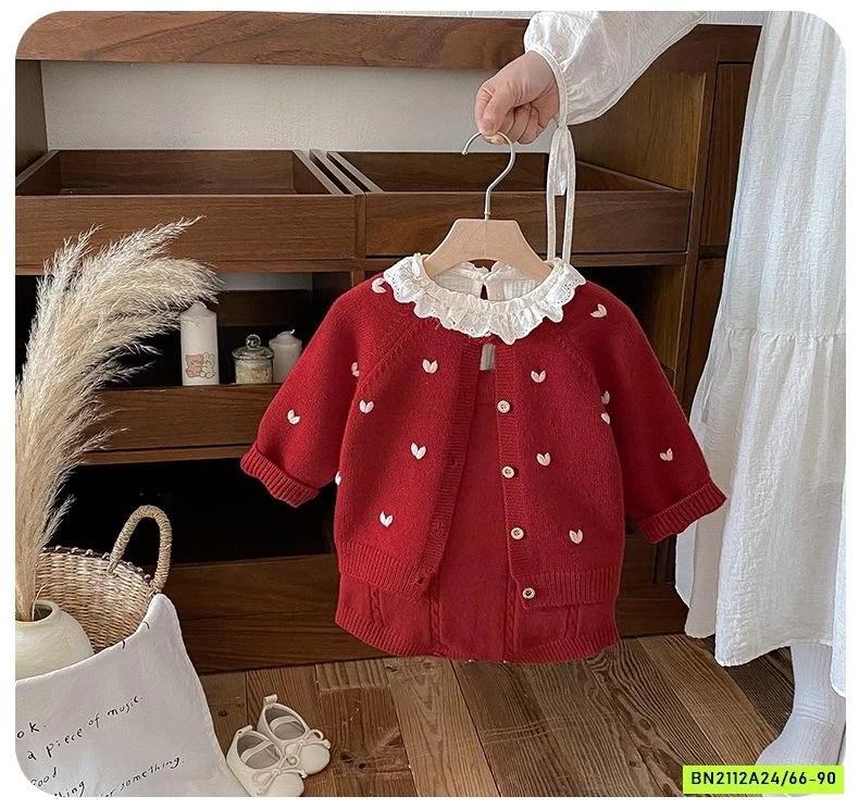 SÉT BODY + KHOÁC LEN ĐỎ TRÁI TIM