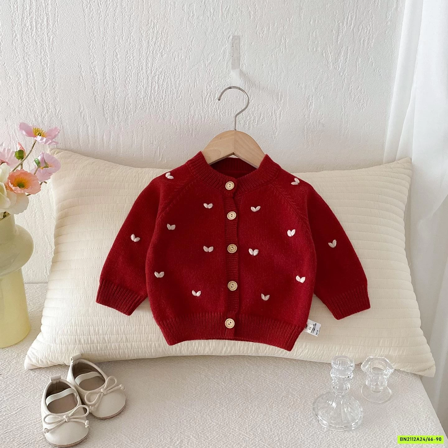 SÉT BODY + KHOÁC LEN ĐỎ TRÁI TIM