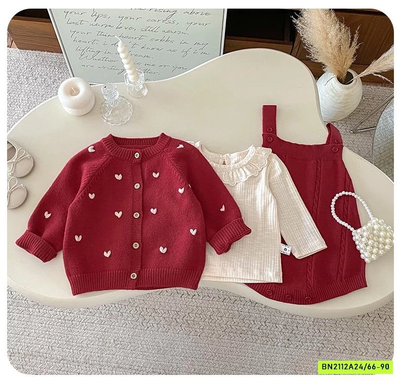 SÉT BODY + KHOÁC LEN ĐỎ TRÁI TIM