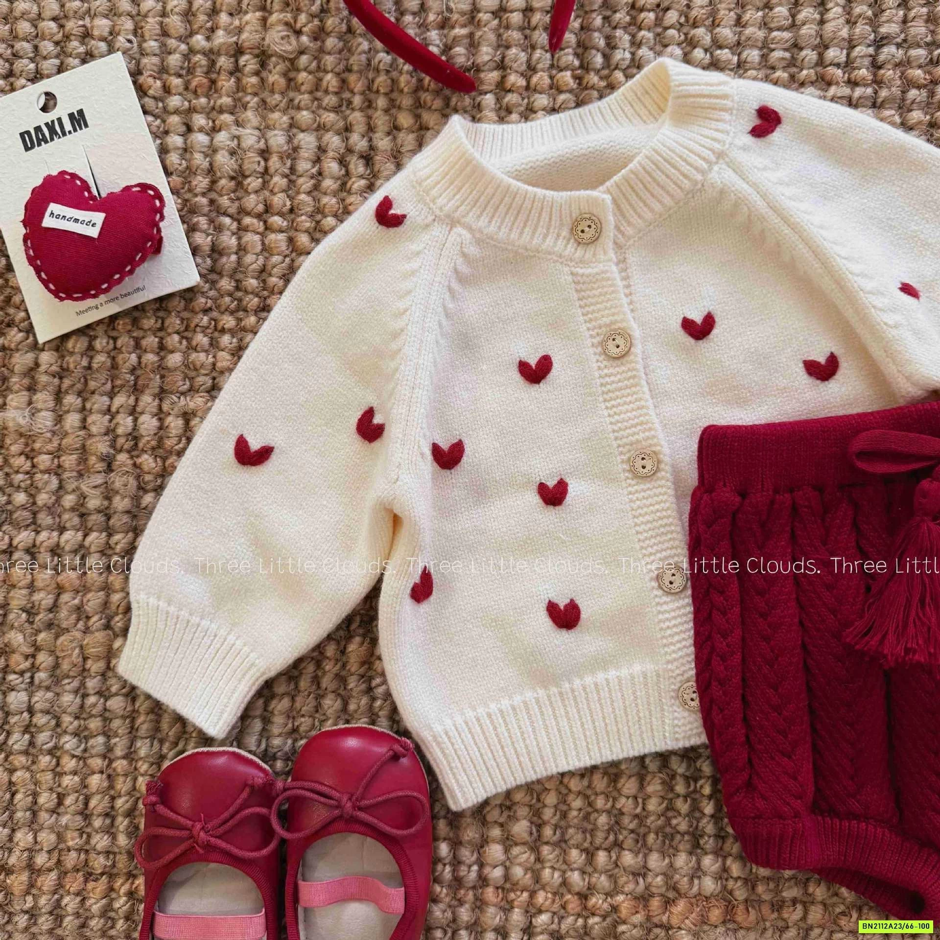 SÉT KHOÁC LEN MIX QUẦN BÍ LEN ĐỎ