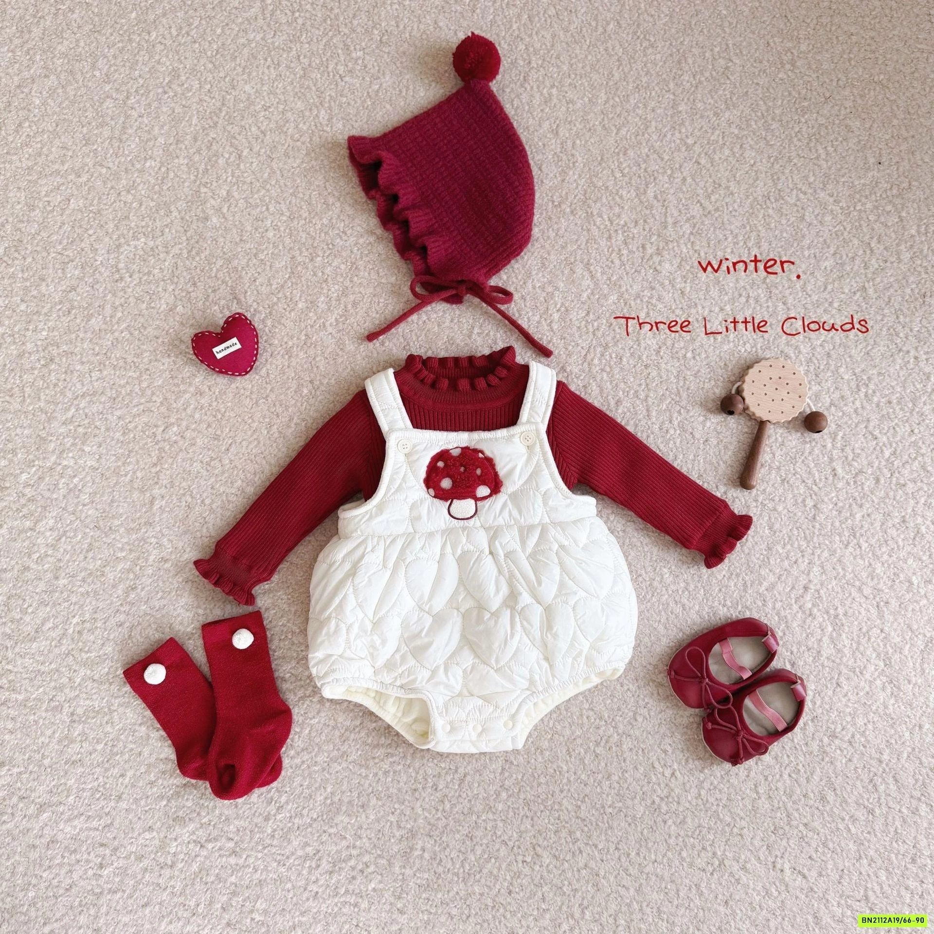 BODY PHAO NẤM MIX ÁO LEN ĐỎ