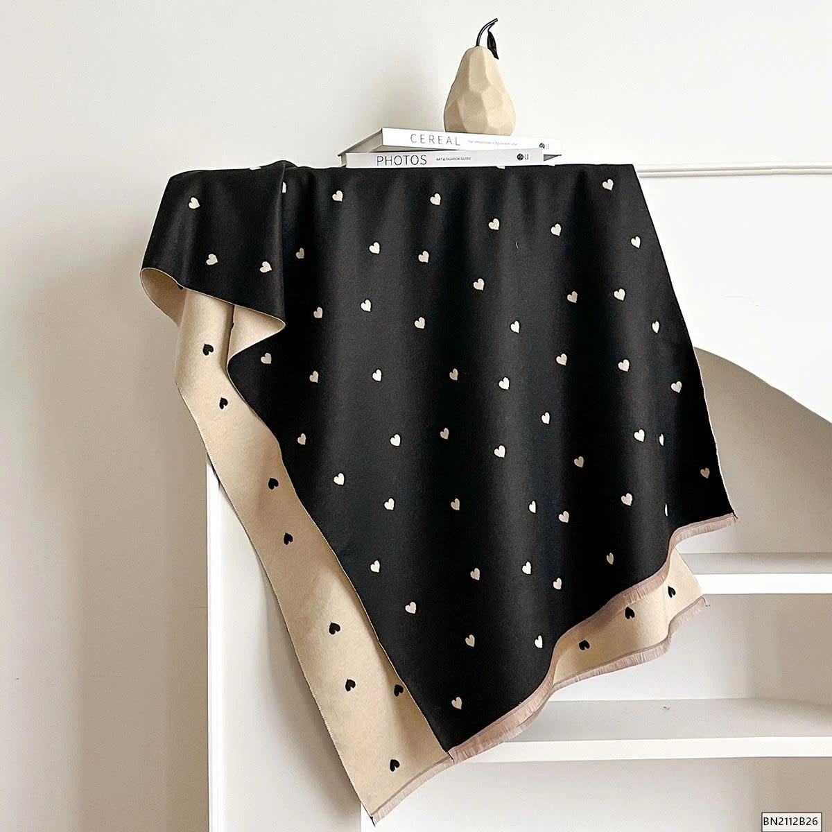 KHĂN CHOÀNG TRÁI TIM 2 MÀU