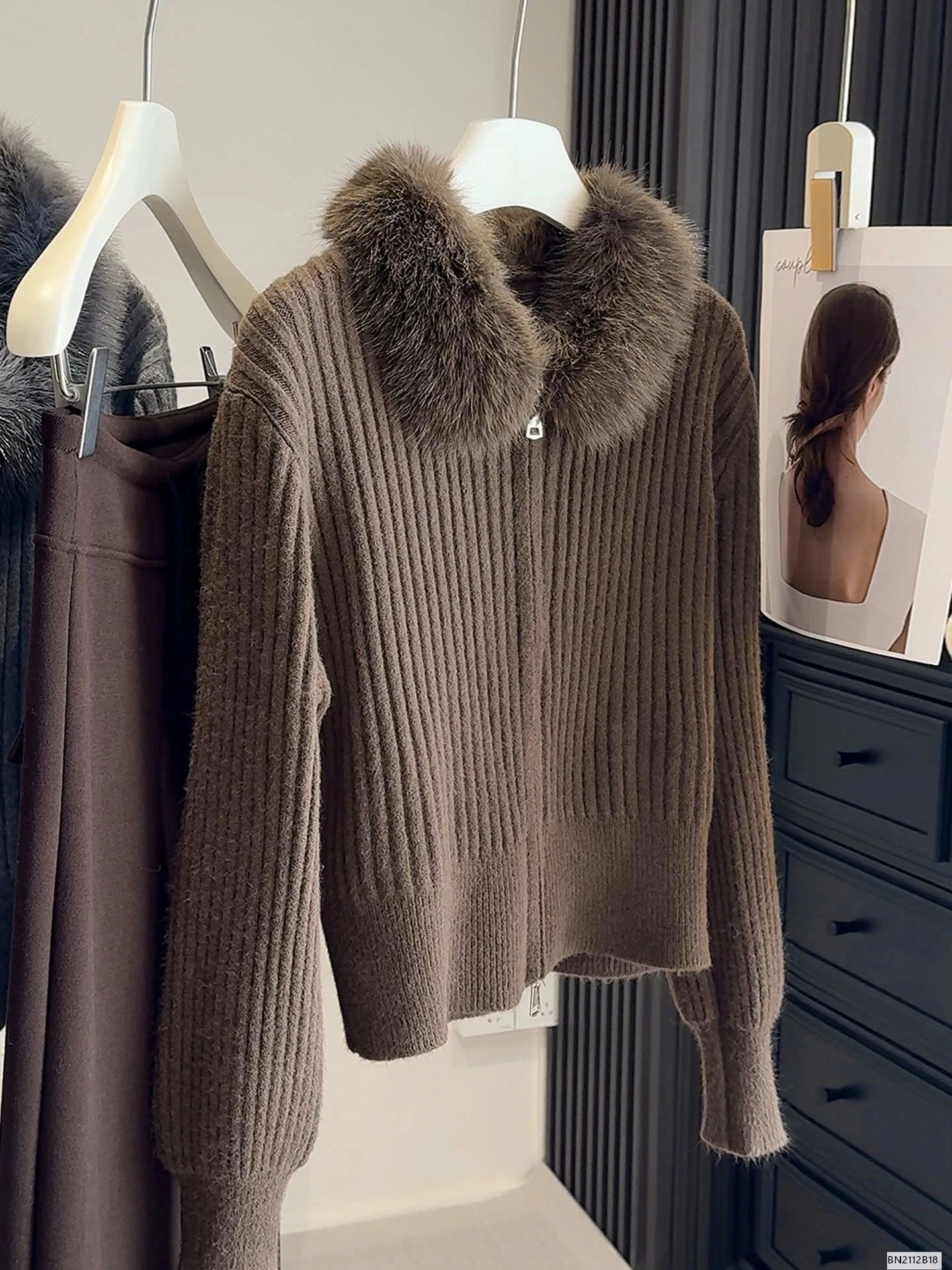 ÁO LEN CỔ LÔNG NỮ ANNA