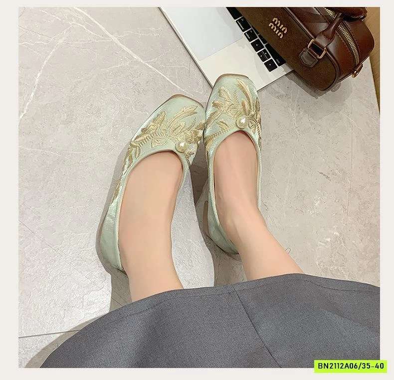 GIÀY BÚP BÊ THÊU ĐÍNH NGỌC