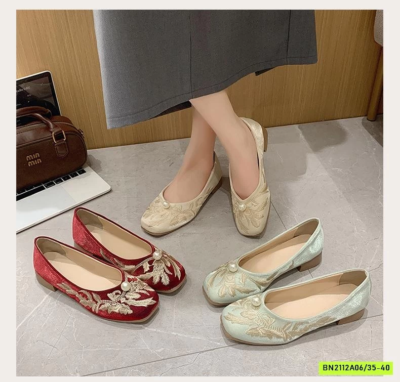 GIÀY BÚP BÊ THÊU ĐÍNH NGỌC