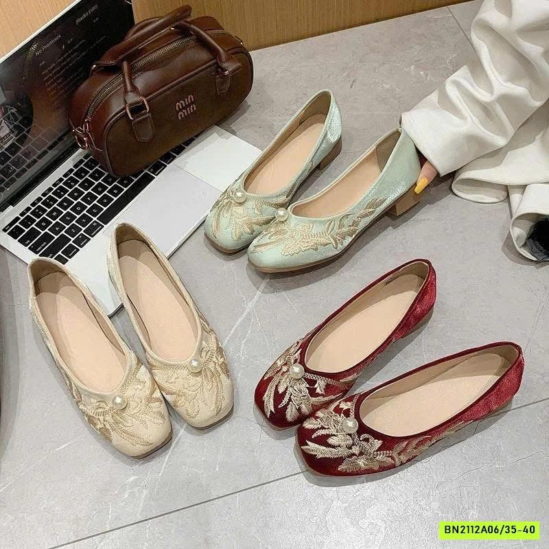 GIÀY BÚP BÊ THÊU ĐÍNH NGỌC