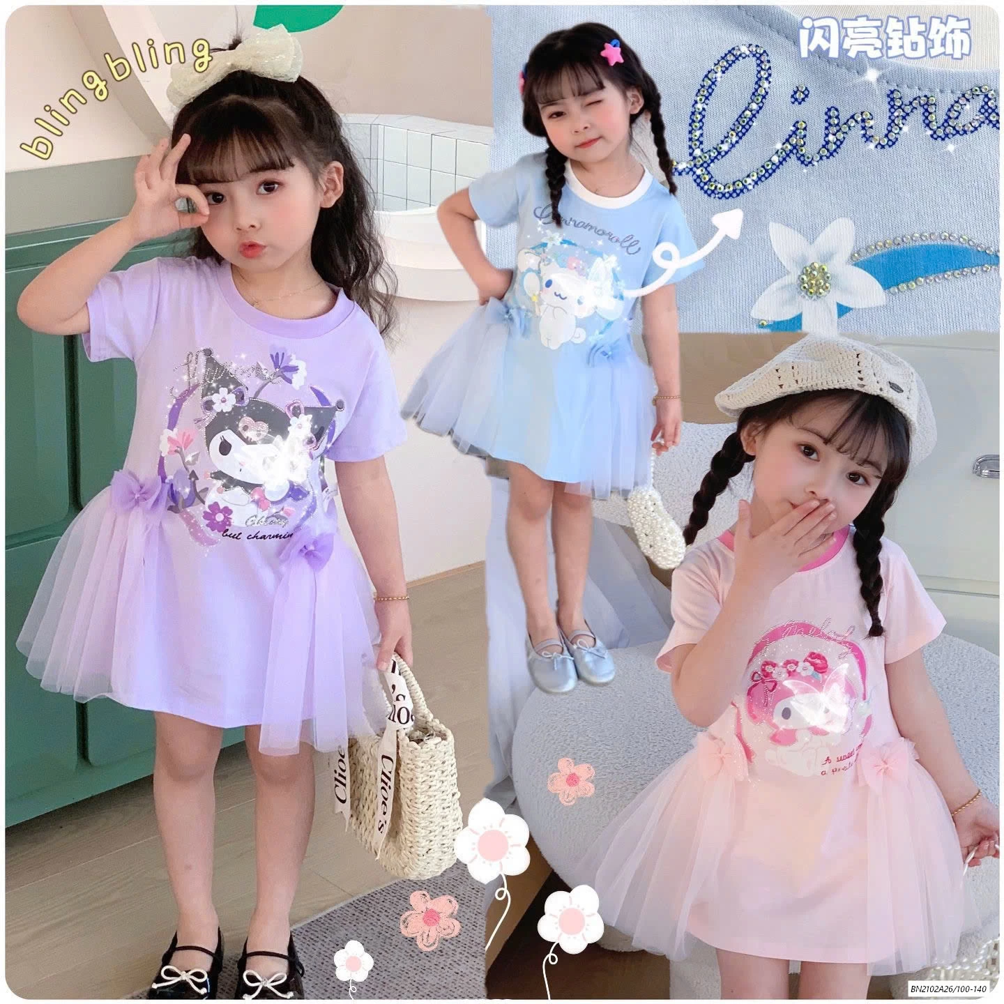 ĐẦM COTTON PHỐI VOAN