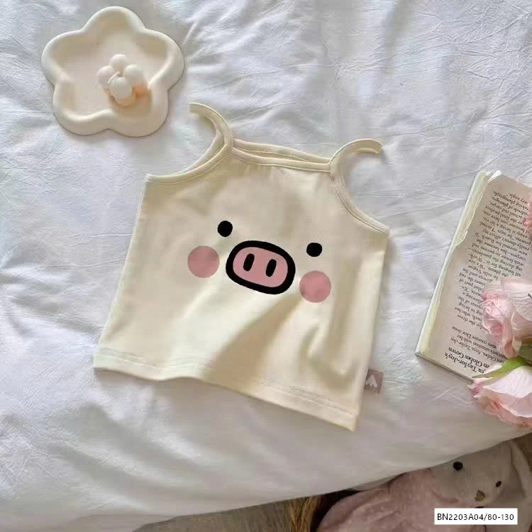 ÁO 2 DÂY MẶT HEO KUTE