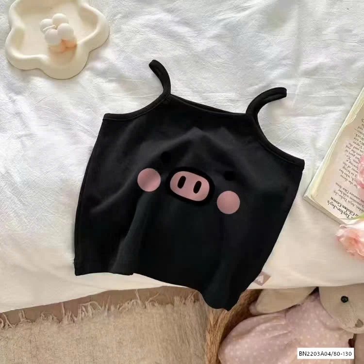 ÁO 2 DÂY MẶT HEO KUTE