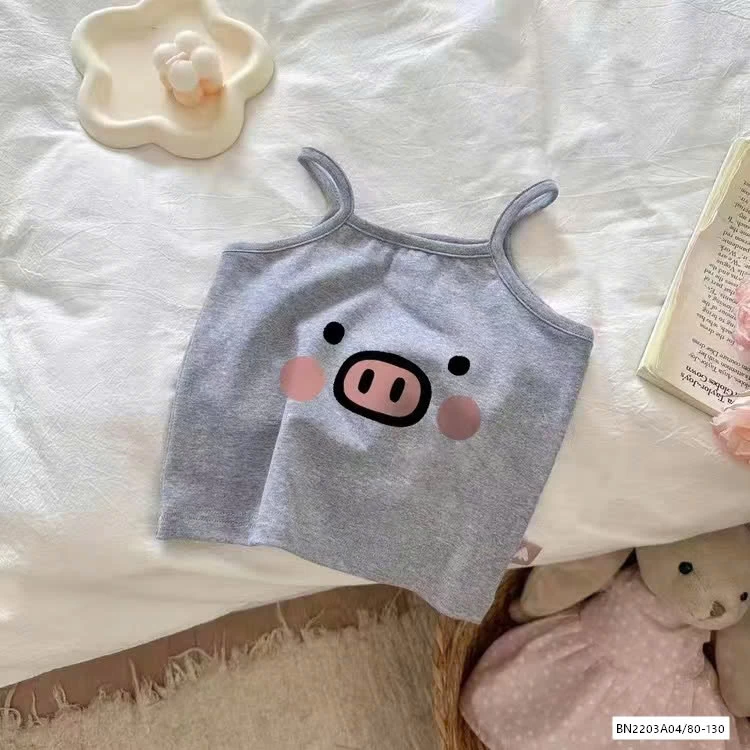 ÁO 2 DÂY MẶT HEO KUTE