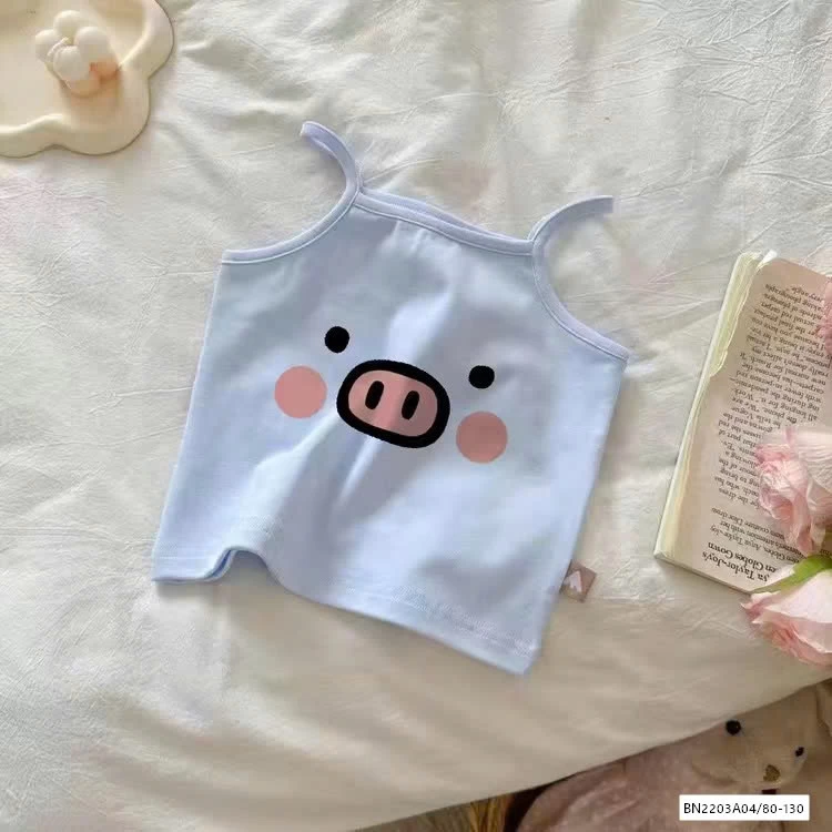 ÁO 2 DÂY MẶT HEO KUTE