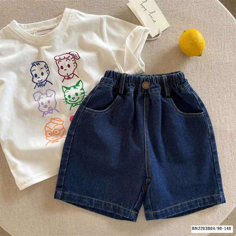 QUẦN SHORT JEAN XANH ĐẬM MMY