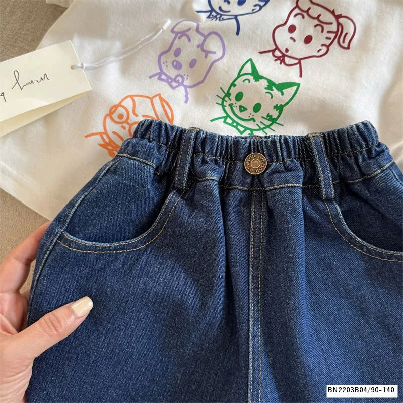 QUẦN SHORT JEAN XANH ĐẬM MMY