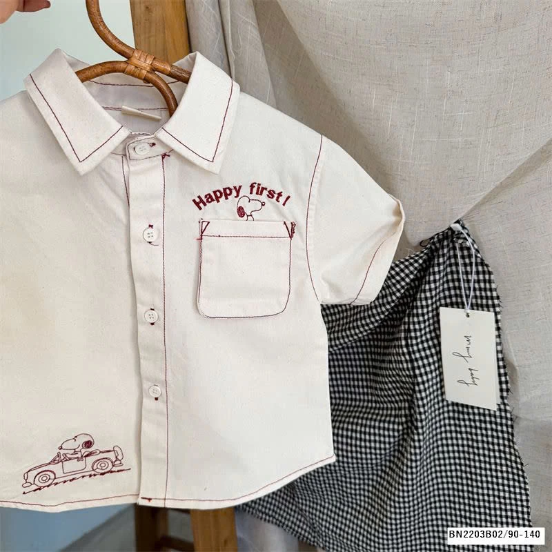 SƠ MI CHỈ NỔI TÚI NGỰC  MMY 