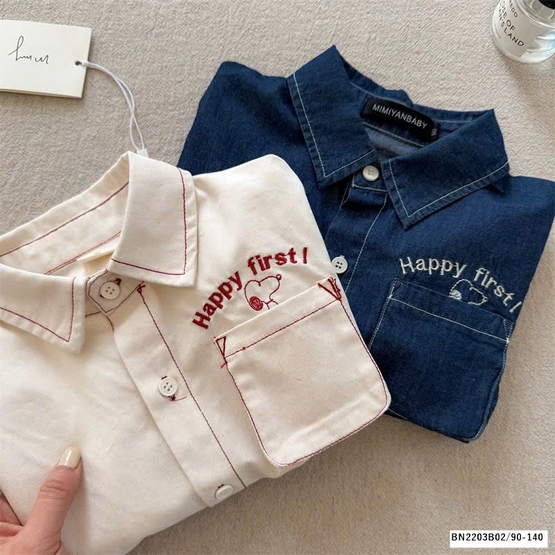 SƠ MI CHỈ NỔI TÚI NGỰC  MMY 