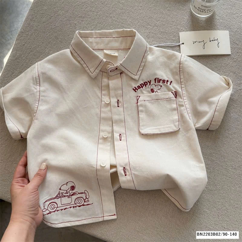 SƠ MI CHỈ NỔI TÚI NGỰC  MMY 