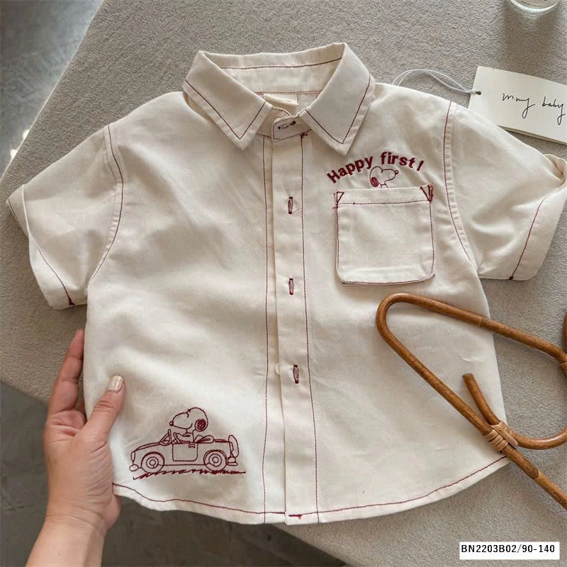 SƠ MI CHỈ NỔI TÚI NGỰC  MMY 