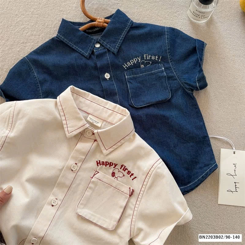 SƠ MI CHỈ NỔI TÚI NGỰC  MMY 