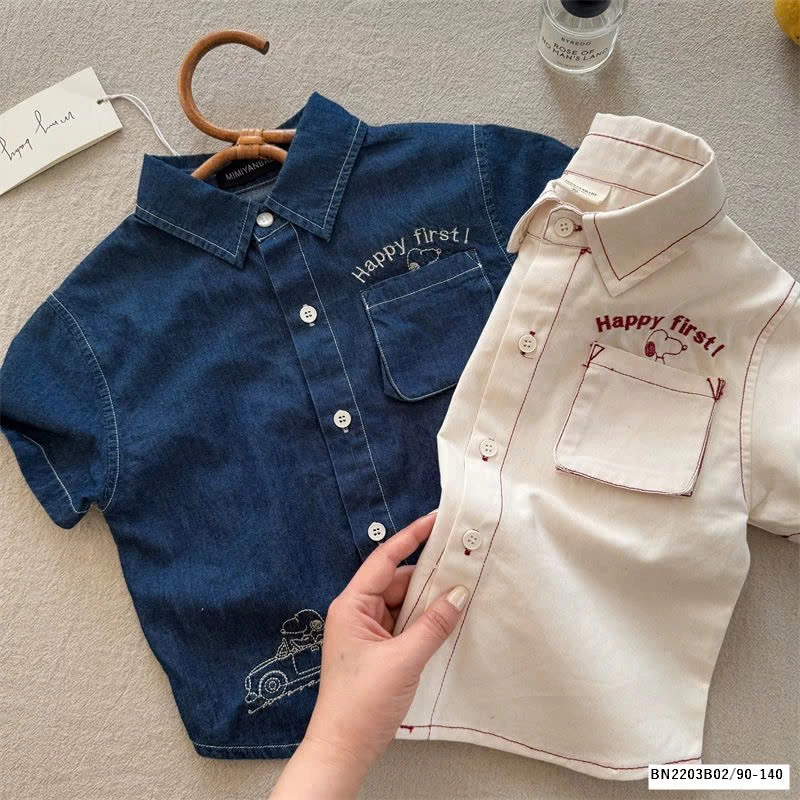 SƠ MI CHỈ NỔI TÚI NGỰC  MMY 