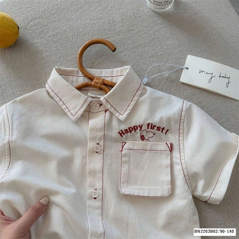 SƠ MI CHỈ NỔI TÚI NGỰC  MMY 