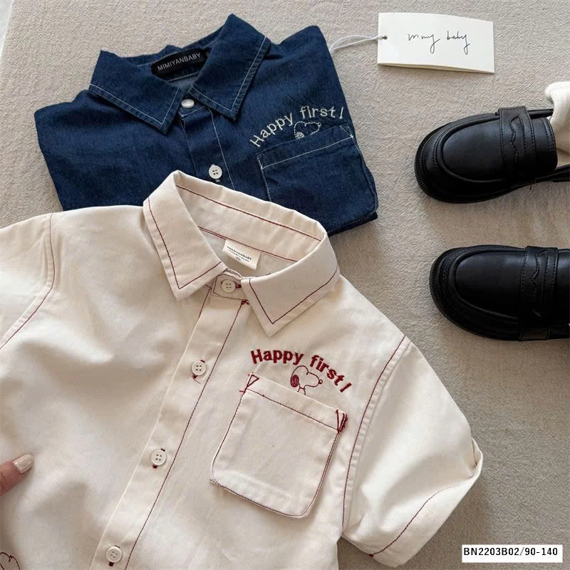 SƠ MI CHỈ NỔI TÚI NGỰC MMY