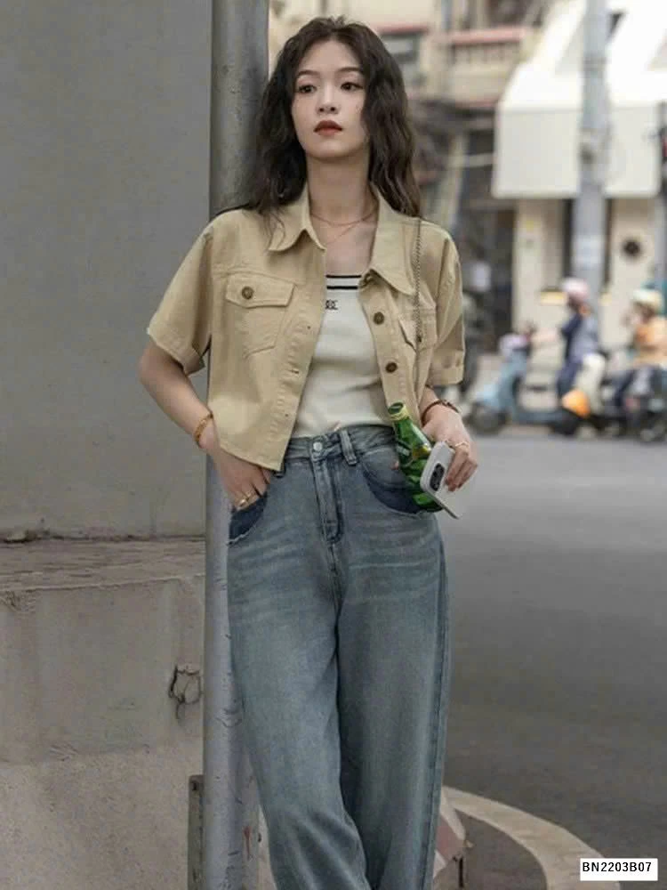 ÁO SƠ MI CỘC TAY NỮ