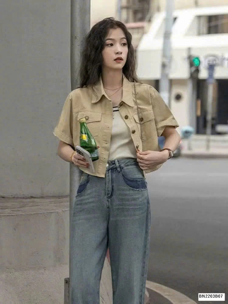 ÁO SƠ MI CỘC TAY NỮ