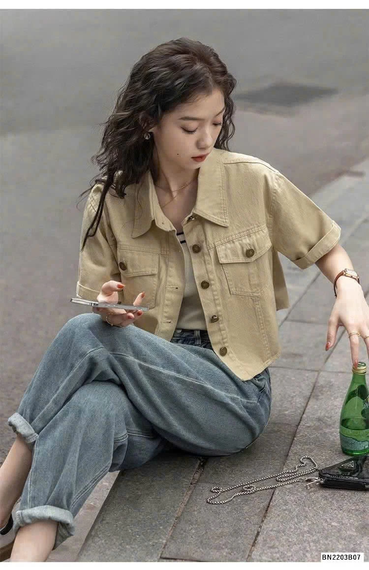 ÁO SƠ MI CỘC TAY NỮ