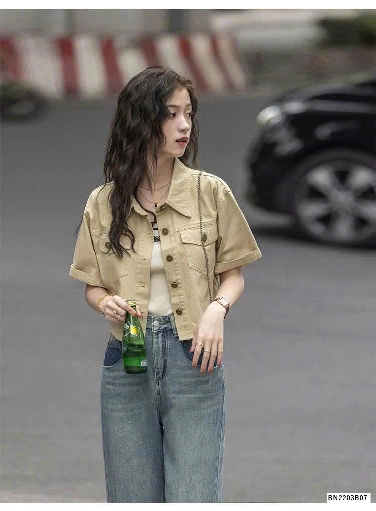 ÁO SƠ MI CỘC TAY NỮ