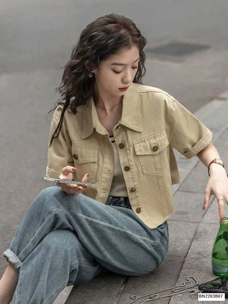 ÁO SƠ MI CỘC TAY NỮ