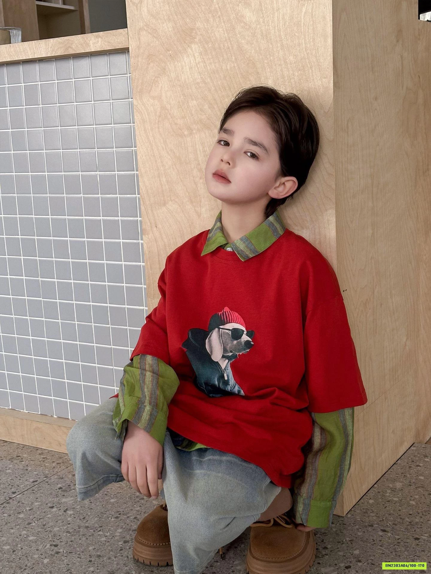 ÁO THUN CÚN ĐỎ NGẮN TAY HANYA