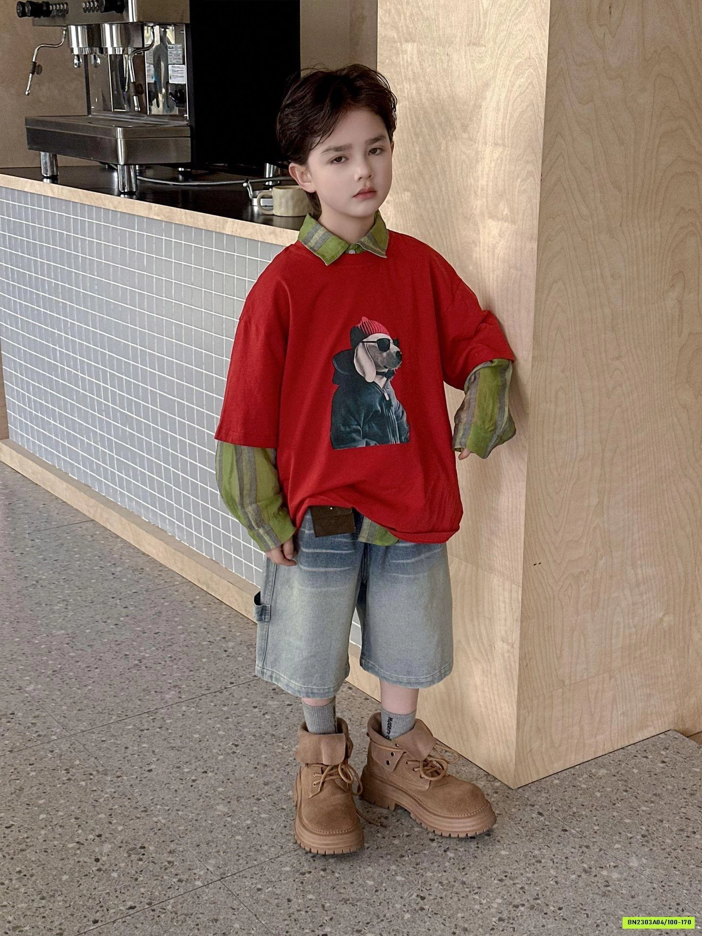 ÁO THUN CÚN ĐỎ NGẮN TAY HANYA