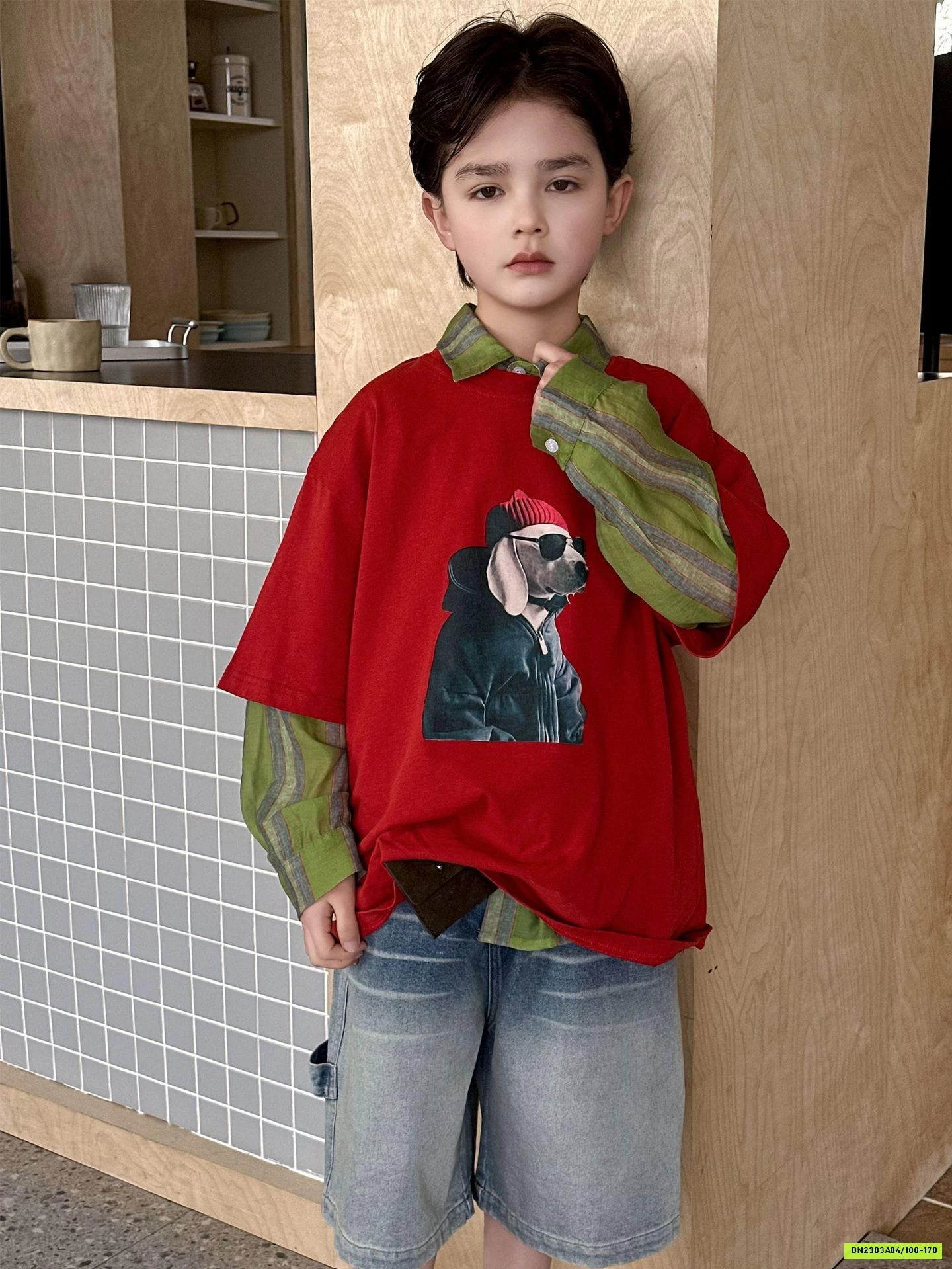 ÁO THUN CÚN ĐỎ NGẮN TAY HANYA