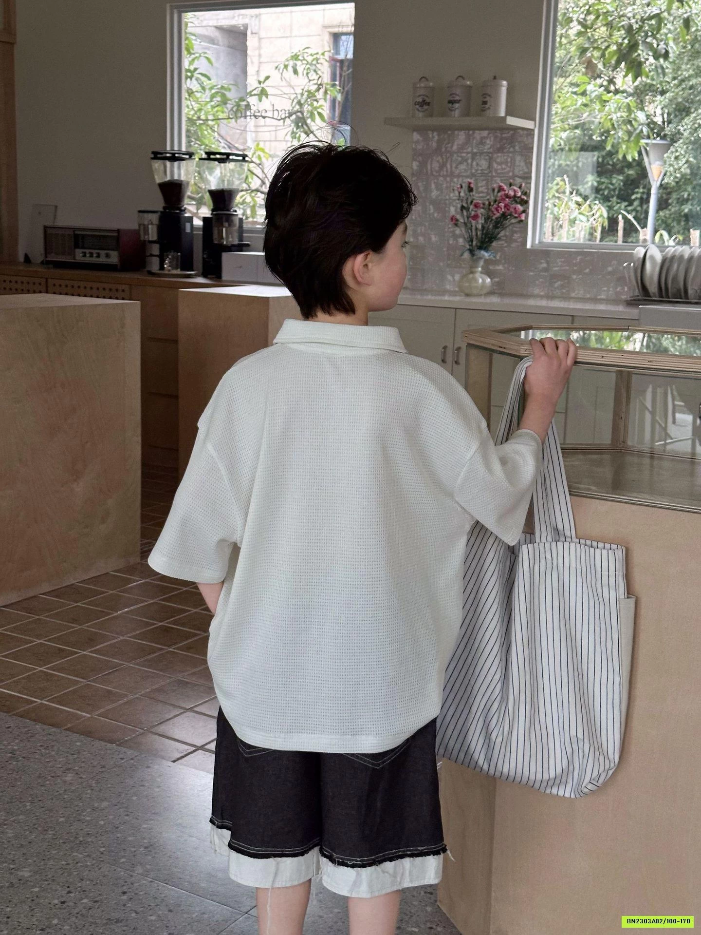 POLO TRẮNG DỆT BASIC HANYA