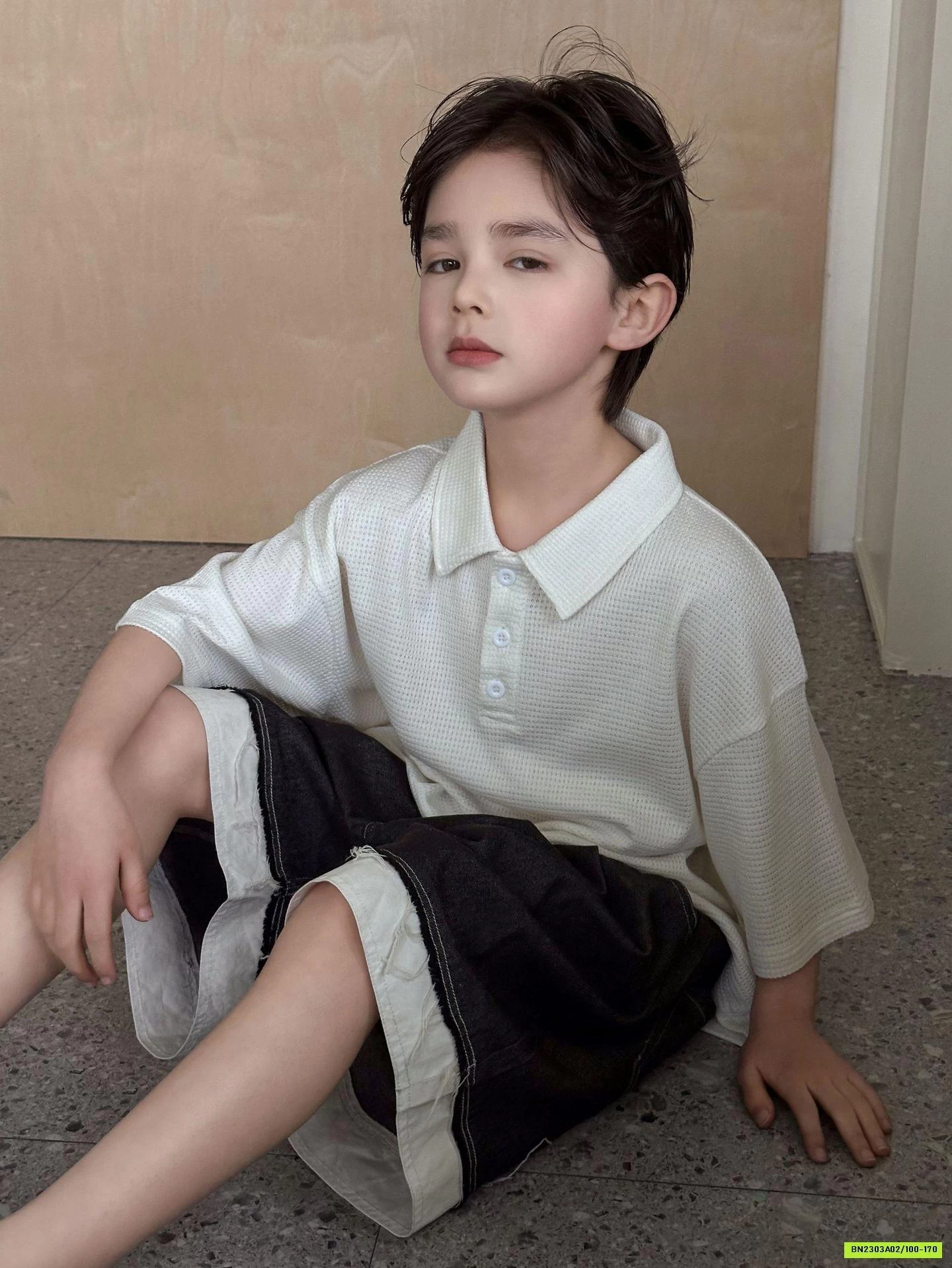 POLO TRẮNG DỆT BASIC HANYA