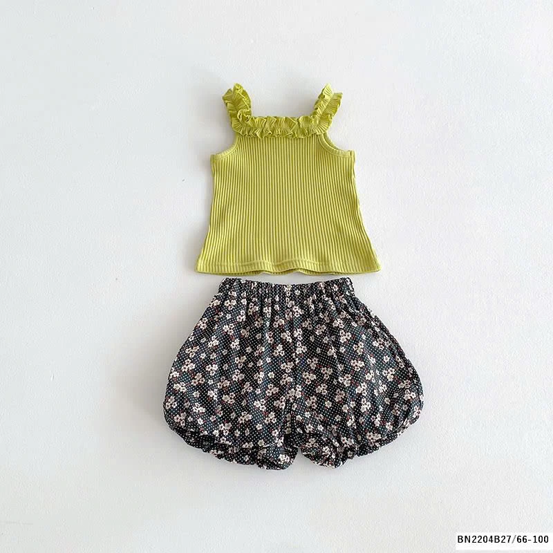 SÉT ÁO 2 DÂY QUẦN BÍ HOA NHÍ