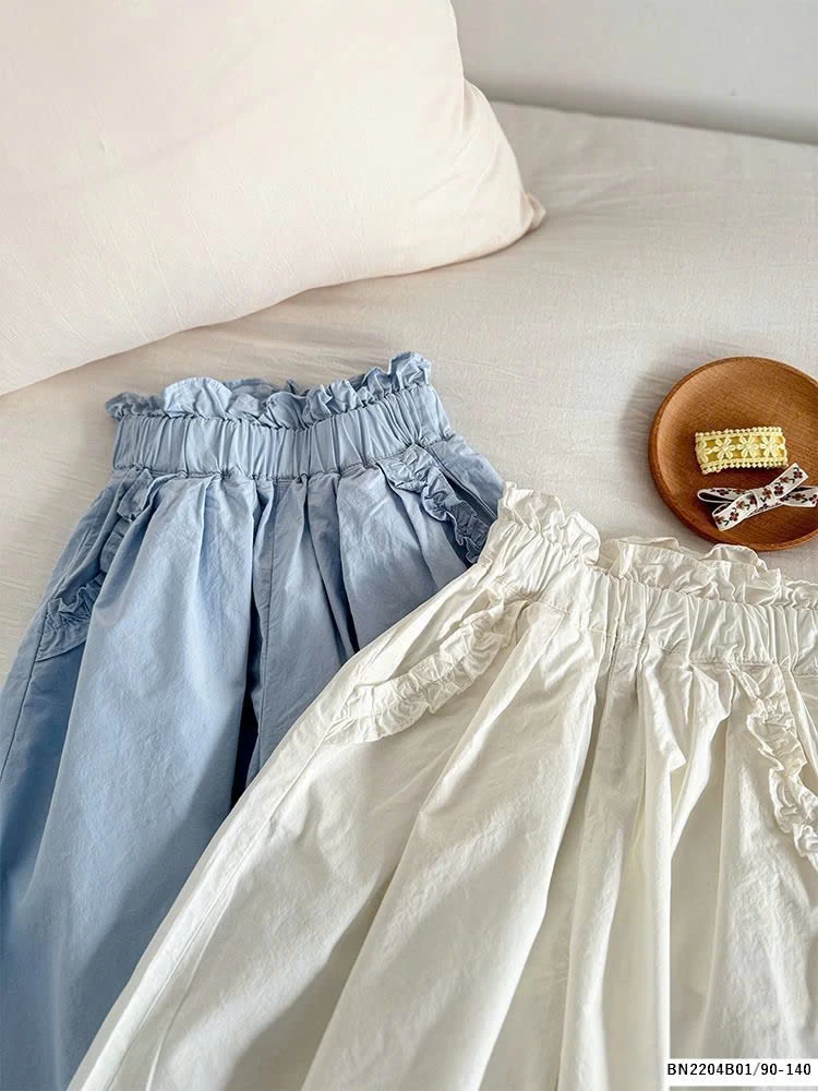 QUẦN THÔ ỐNG SỚ CẠP CHUN BÉ GÁI