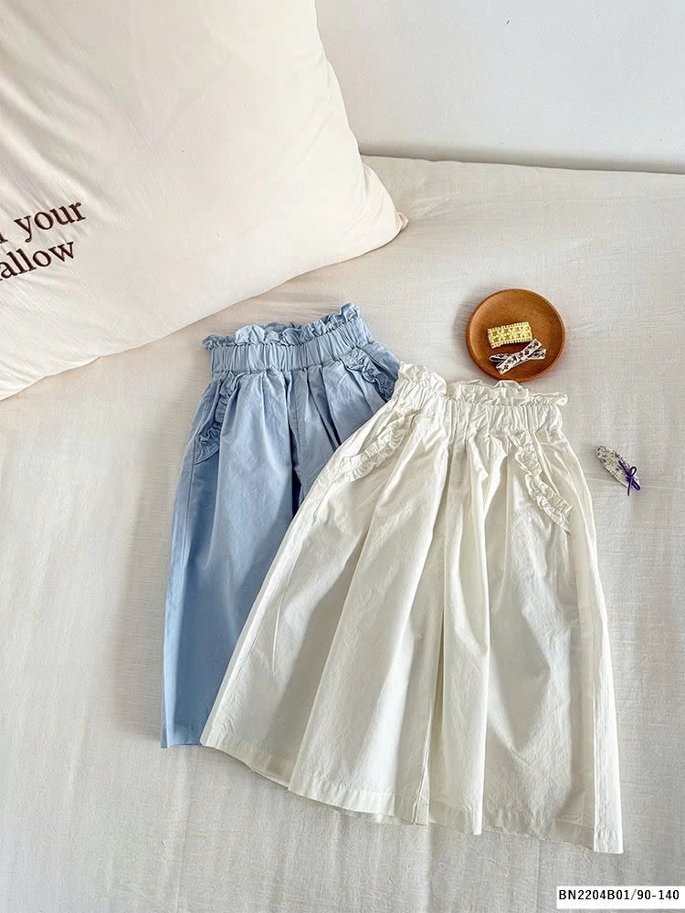 QUẦN THÔ ỐNG SỚ CẠP CHUN BÉ GÁI