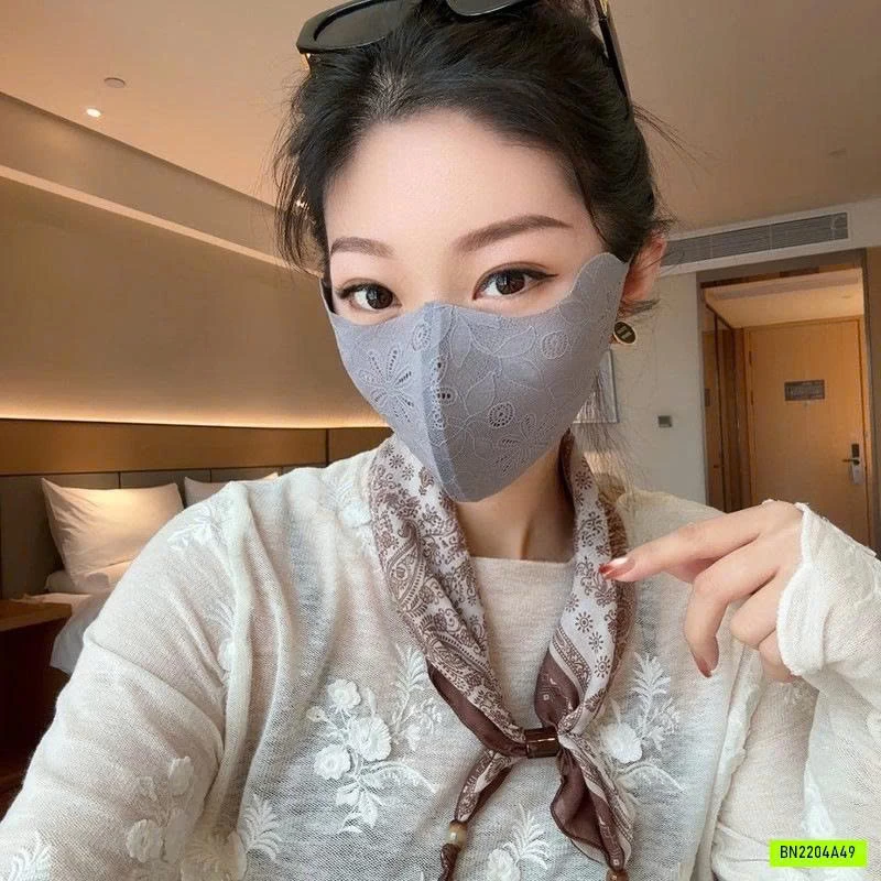 KHẨU TRANG REN HOA CHỐNG TIA UV