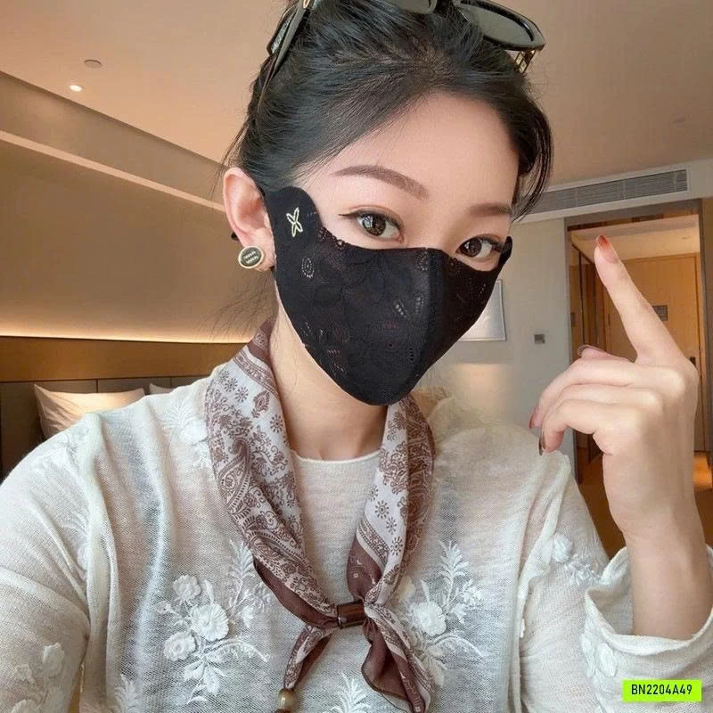 KHẨU TRANG REN HOA CHỐNG TIA UV