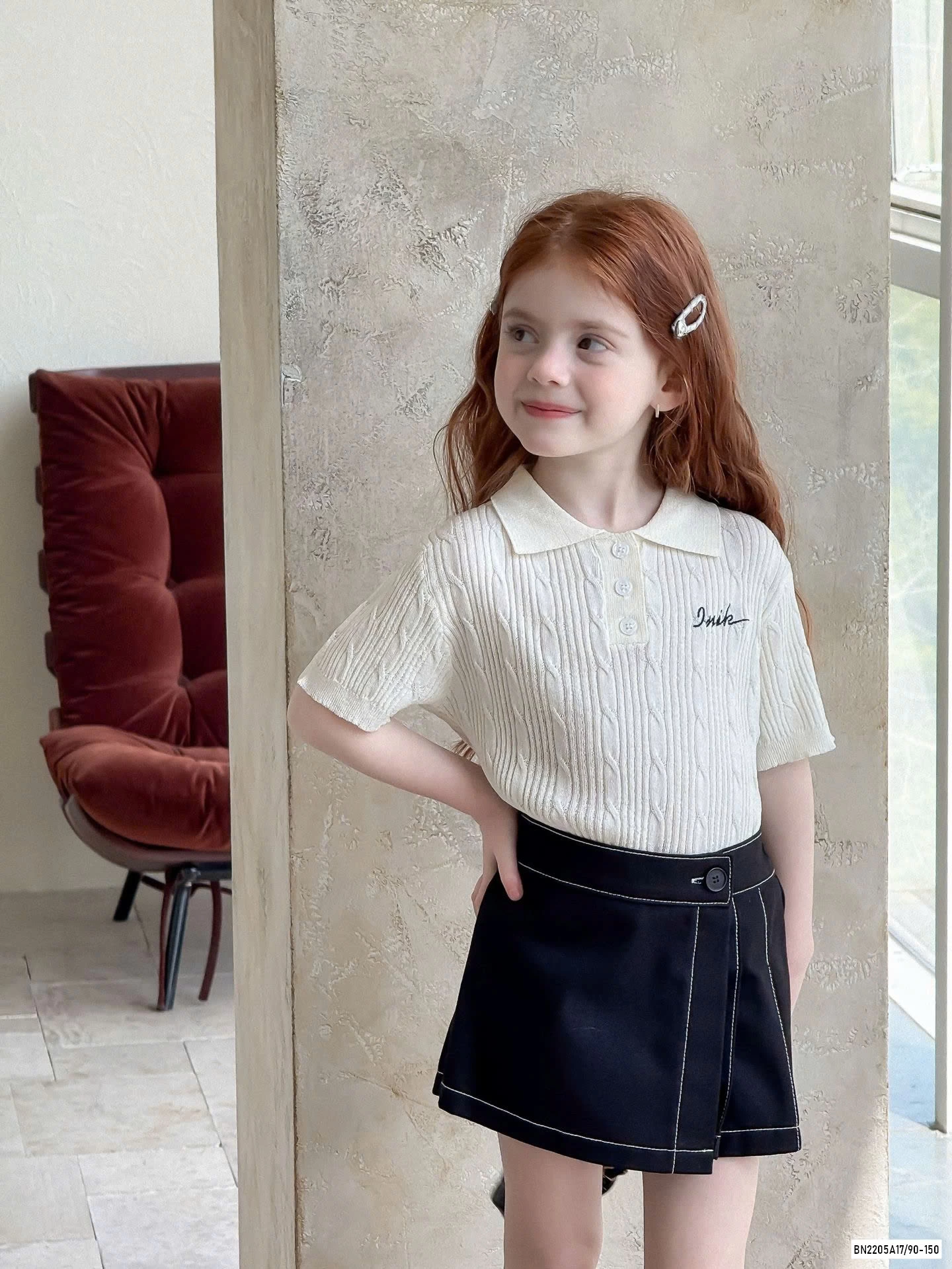 QUẦN JEANS GIẢ VÁY CHỈ NỔI